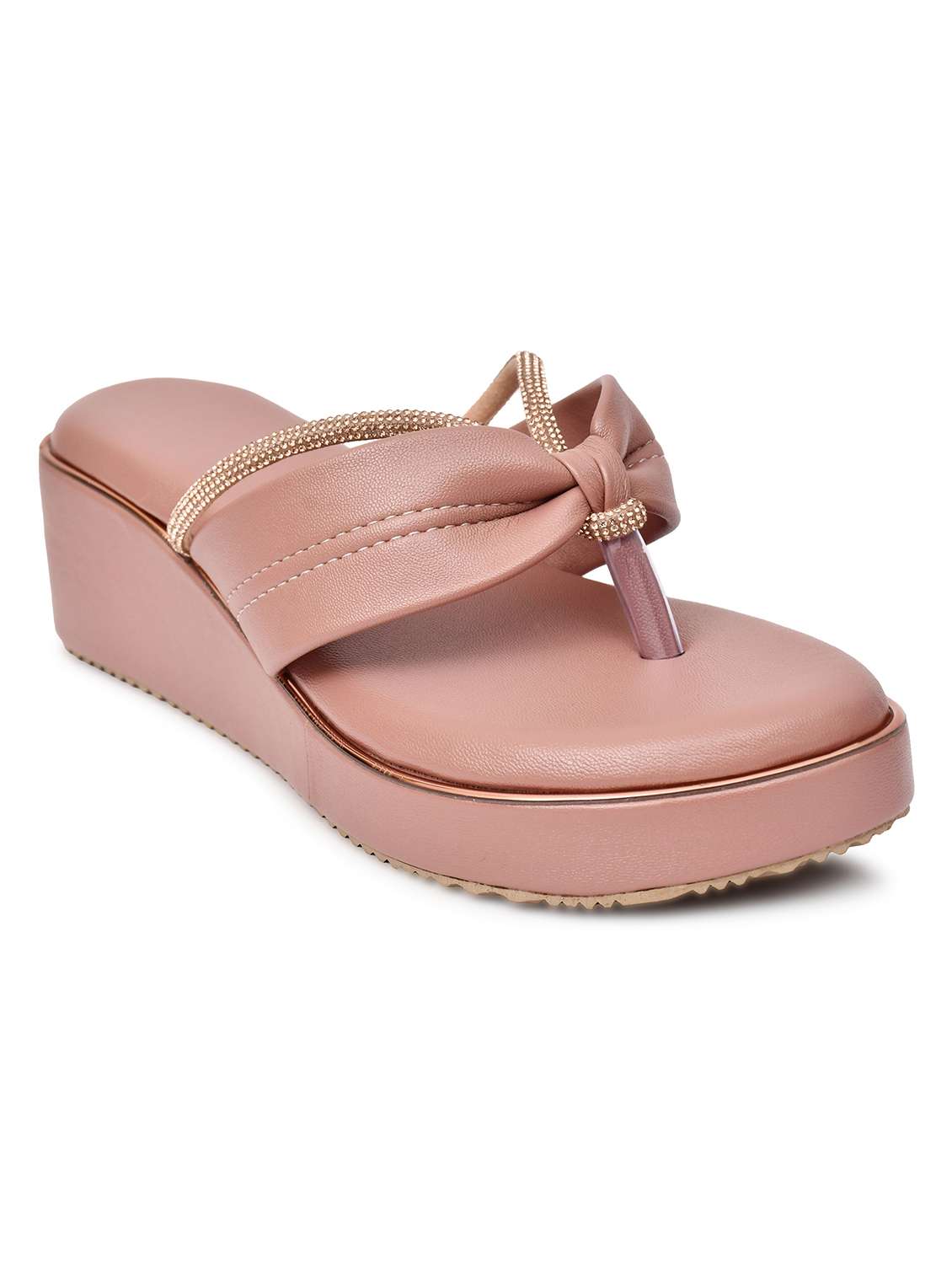 women solid slip on wedge - 22142031 - Standard Image - 3