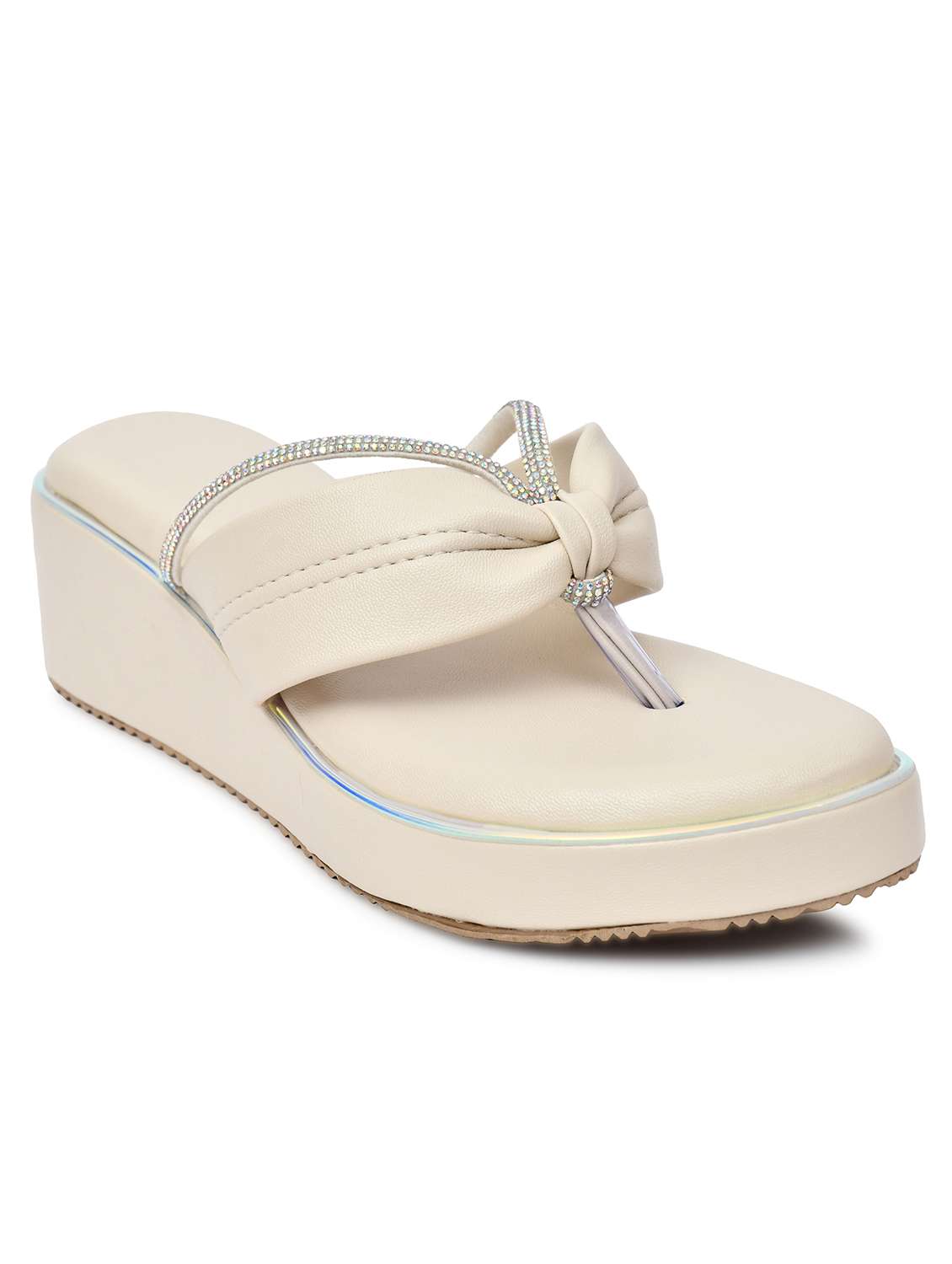 women solid slip on wedge - 22142032 - Standard Image - 3