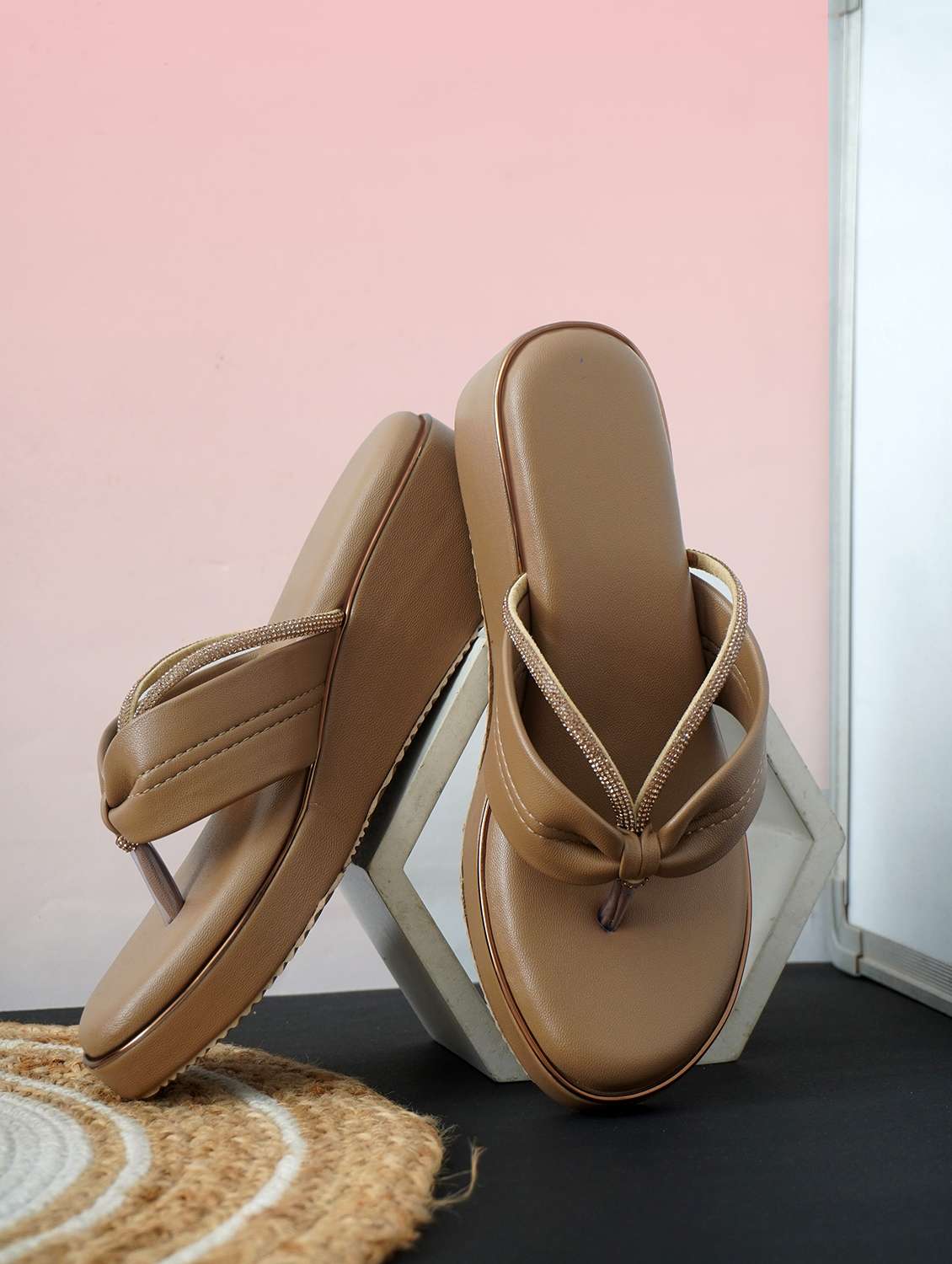 women solid slip on wedge - 22142033 - Zoom Image - 0