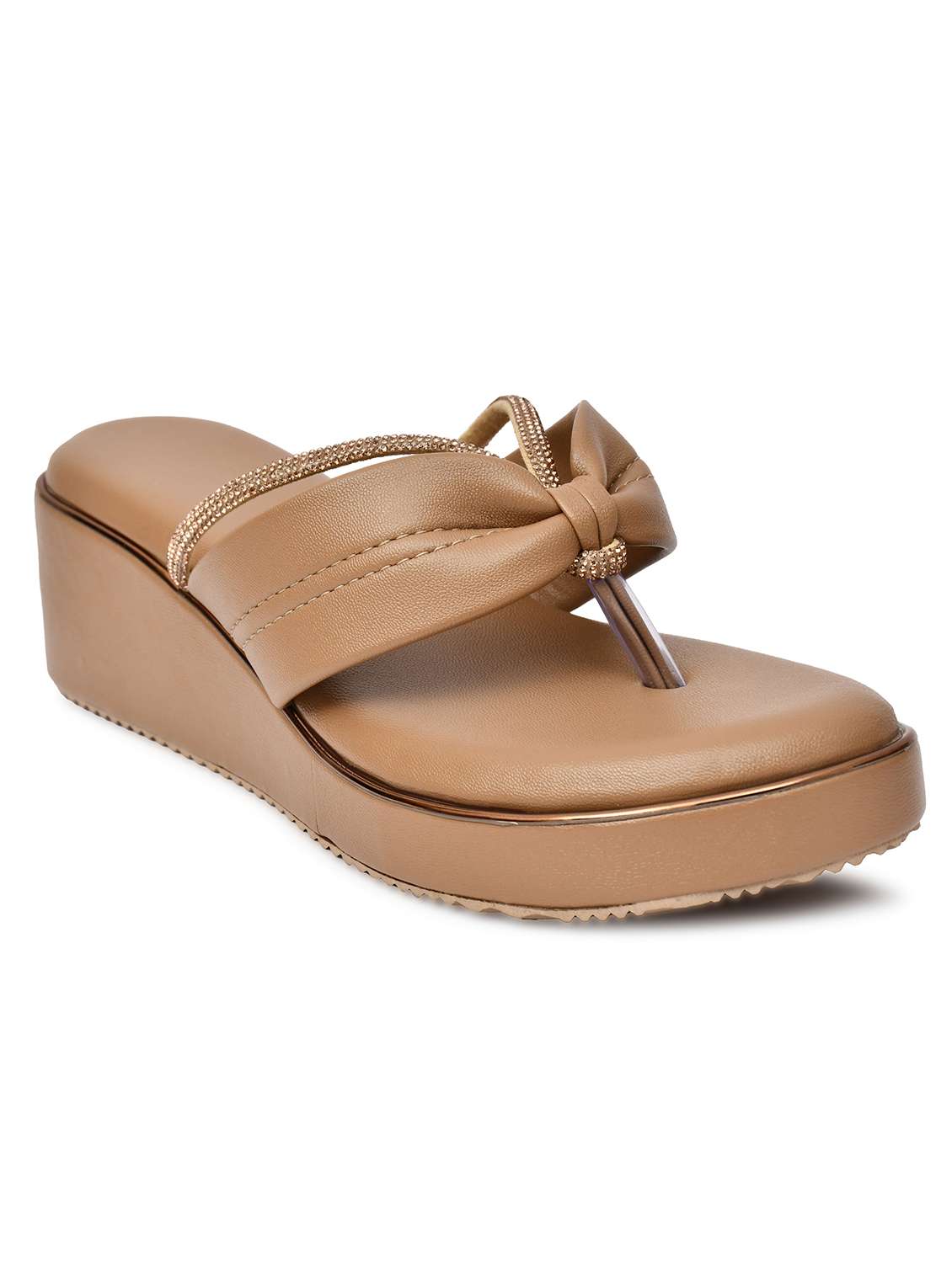 women solid slip on wedge - 22142033 - Standard Image - 3
