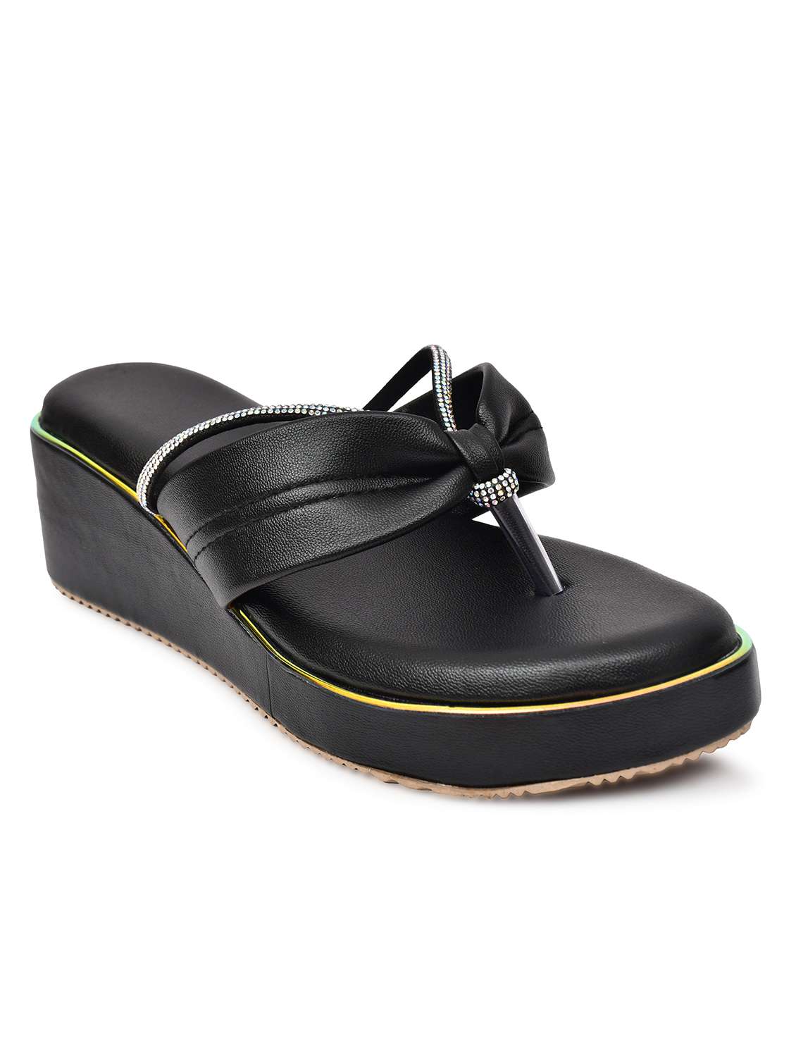 women solid slip on wedge - 22142034 - Standard Image - 3