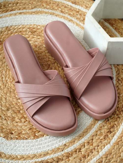 women solid slip on wedge - 22142037 - Standard Image - 0