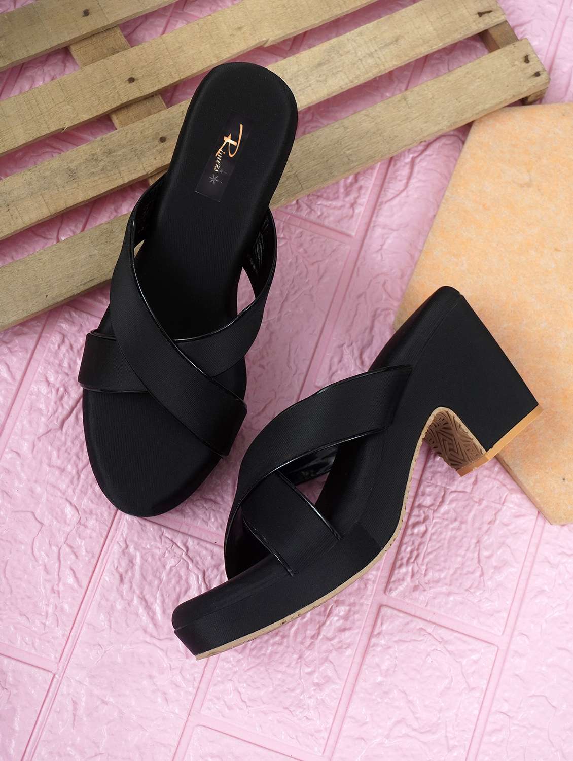 women black slip on sandal