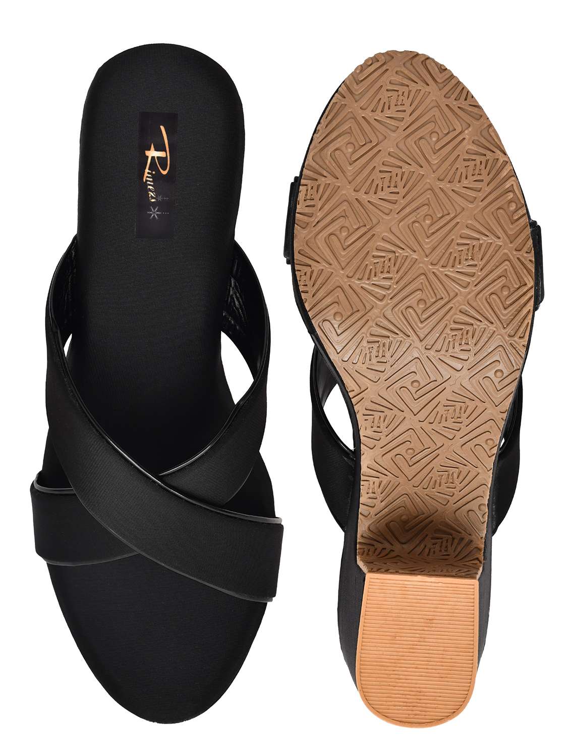 women black slip on sandal - 22142043 - Standard Image - 5