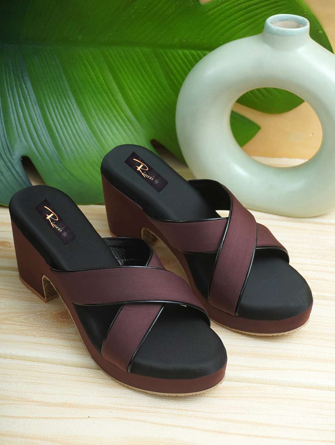 women maroon slip on sandal - 22142044 - Zoom Image - 0