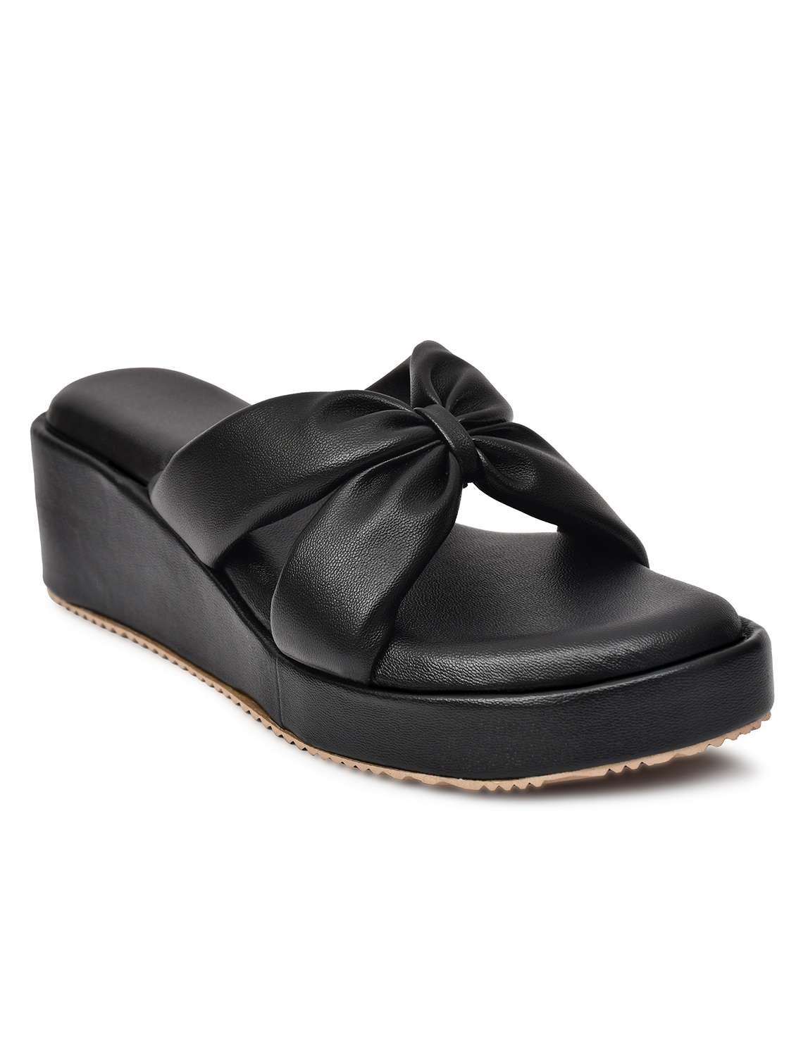 women black slip on wedge - 22142049 - Standard Image - 3