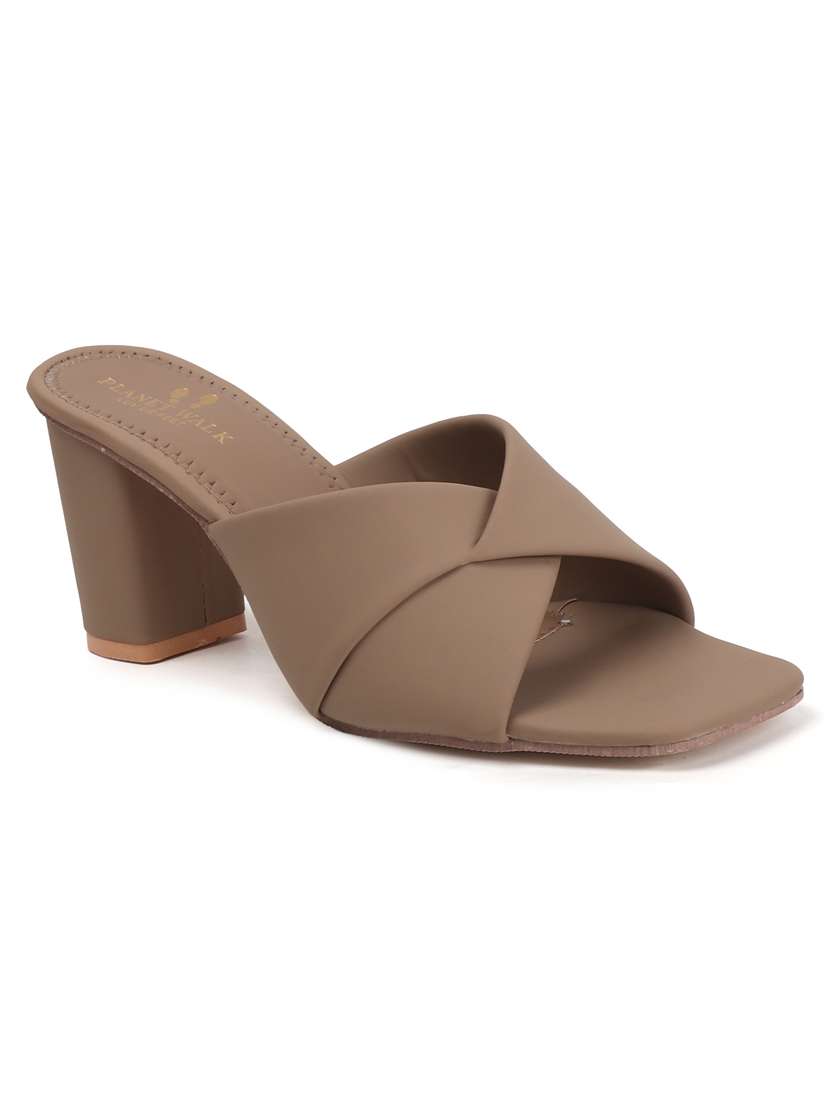 women slip on block heel sandal - 22142056 - Standard Image - 3