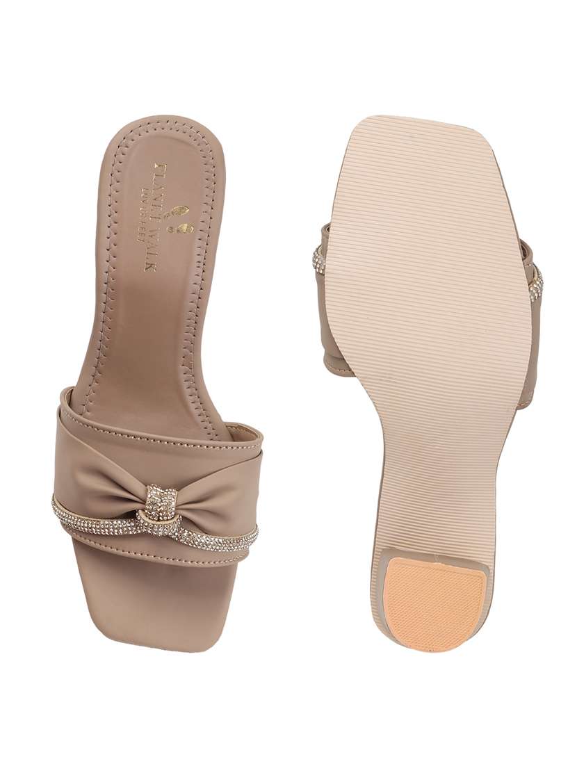 women slip on block heel sandal - 22142059 - Standard Image - 5