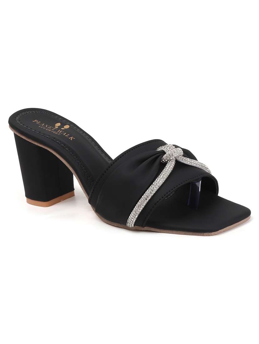 women slip on block heel sandal - 22142060 - Standard Image - 3