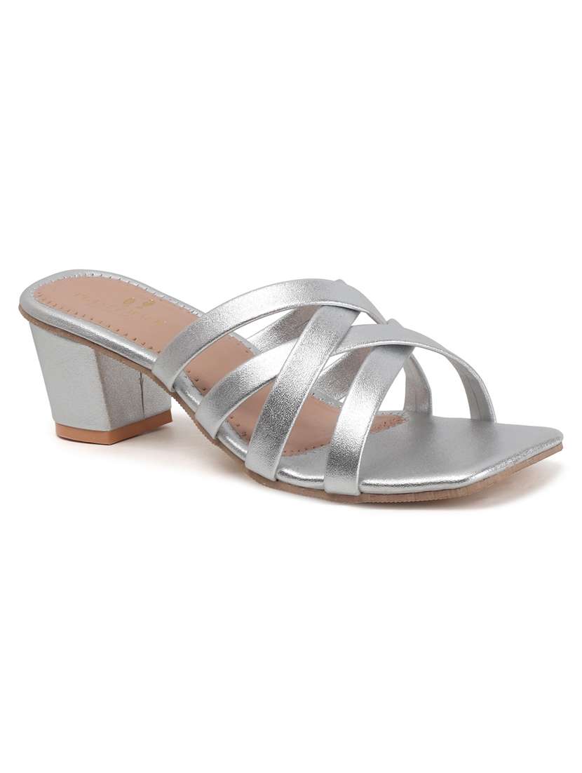 women slip on block heel sandal - 22142063 - Standard Image - 3