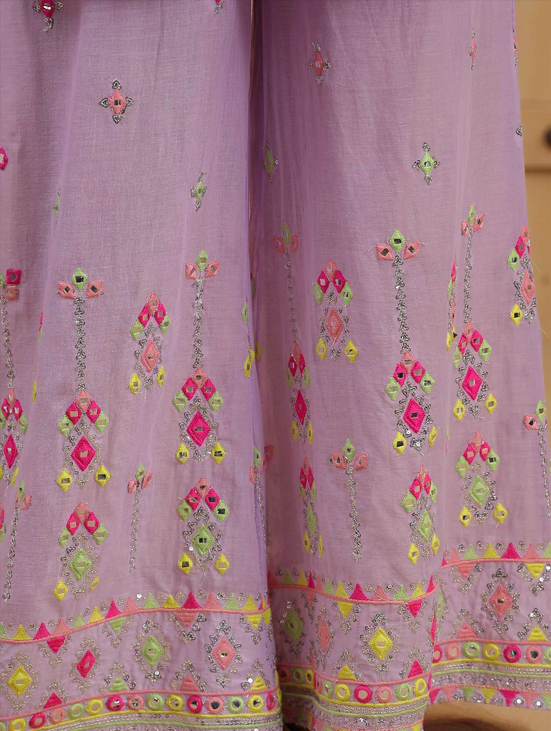 women embroidered three quarter sleeve kurta palazzo with dupatta set - 22142273 -  Standard Image - 5