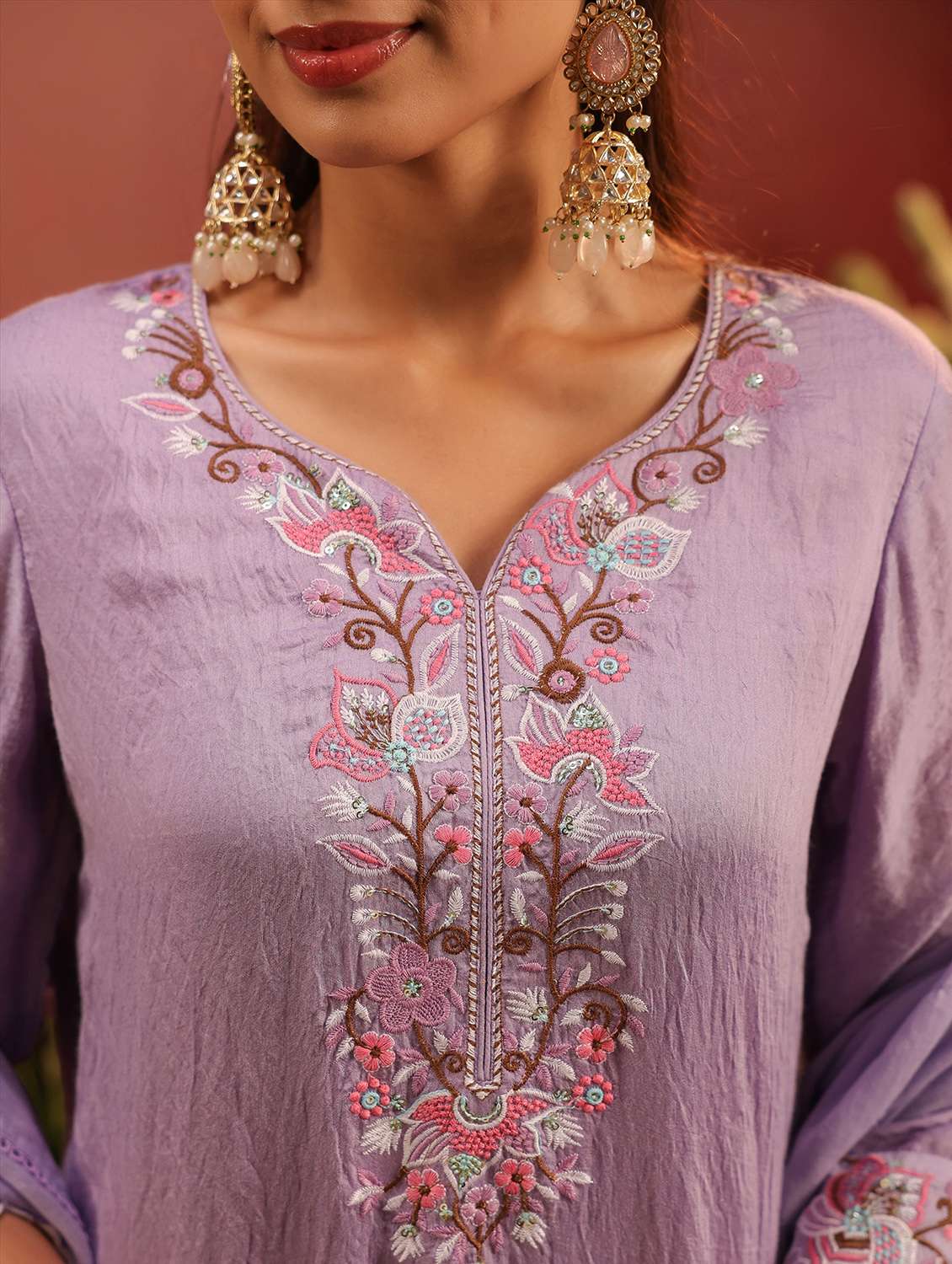 women embroidered three quarter sleeve kurta palazzo with dupatta set - 22142313 - Standard Image - 5