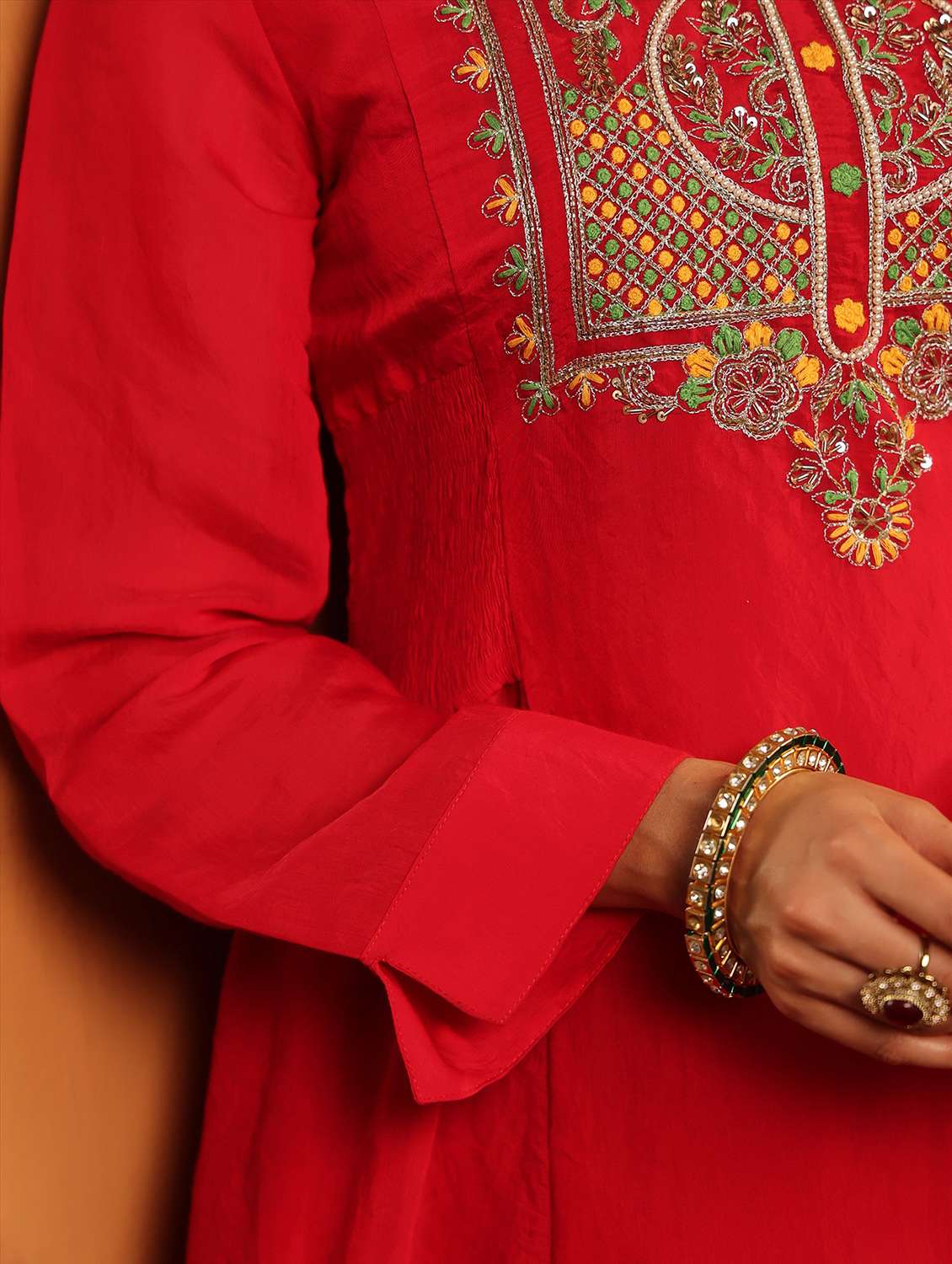 women embroidered long sleeve kurta pant with dupatta set - 22142317 -  Standard Image - 5