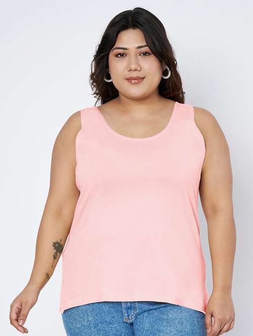 women plus size solid sleeveless camisole - 22142341 - Standard Image - 0