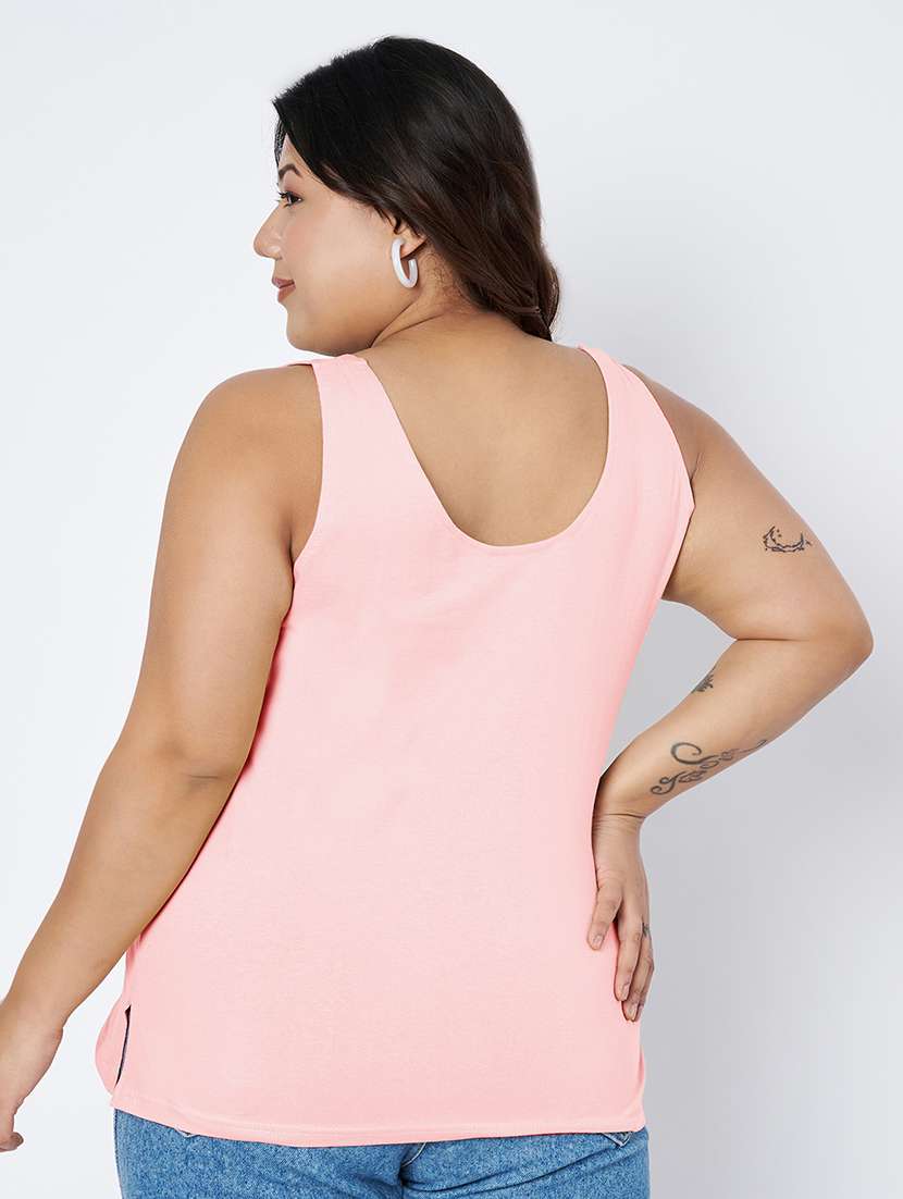women plus size solid sleeveless camisole - 22142341 - Standard Image - 3