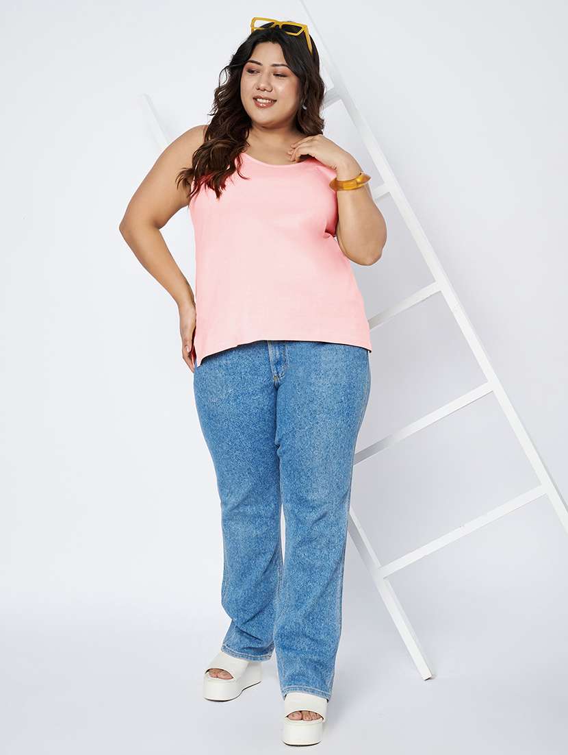 women plus size solid sleeveless camisole - 22142341 - Standard Image - 5