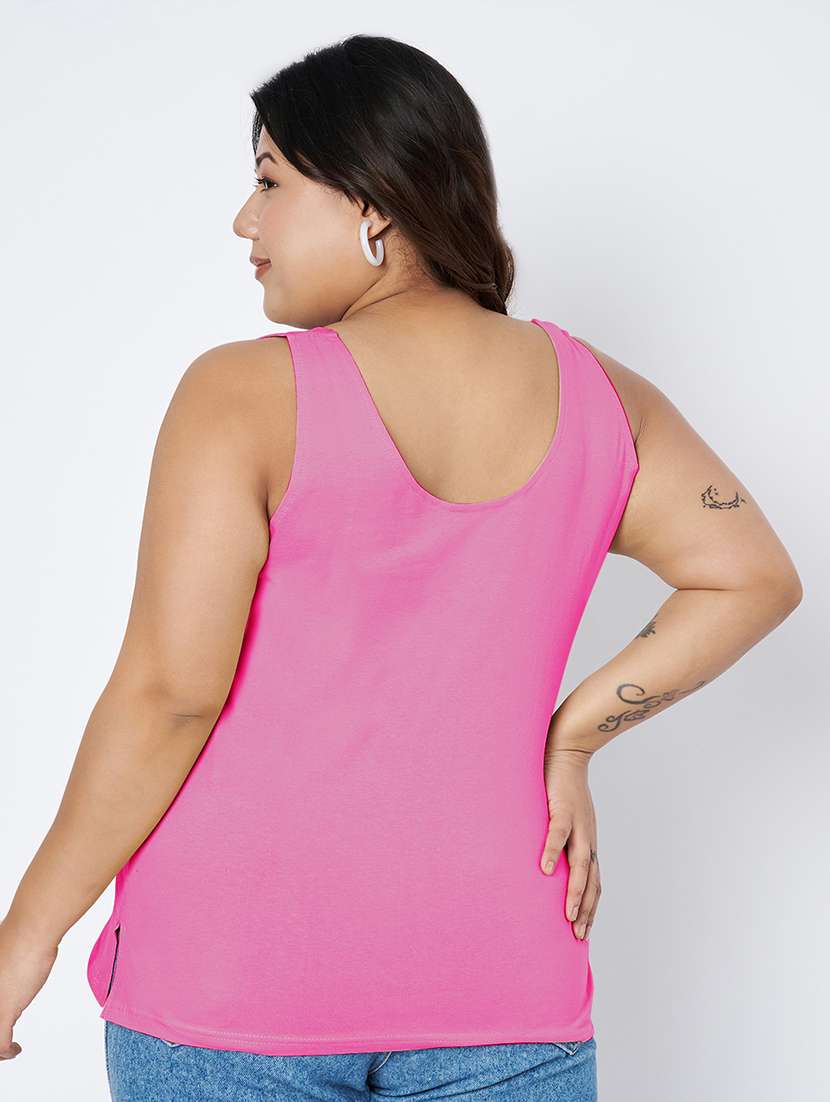women plus size solid sleeveless camisole - 22142342 - Standard Image - 3