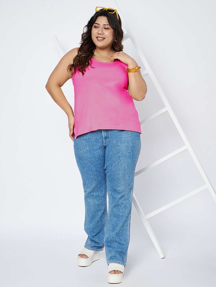 women plus size solid sleeveless camisole - 22142342 - Standard Image - 5