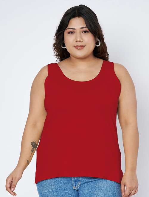 women plus size solid sleeveless camisole - 22142343 - Standard Image - 0