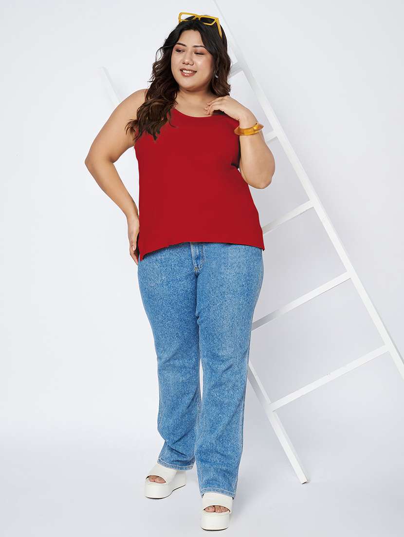 women plus size solid sleeveless camisole - 22142343 - Standard Image - 5