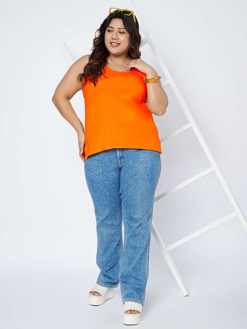 women plus size solid sleeveless camisole - 22142345 - Standard Image - 5