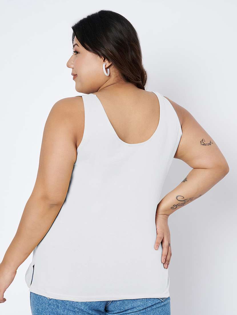 women plus size solid sleeveless camisole - 22142346 - Standard Image - 3