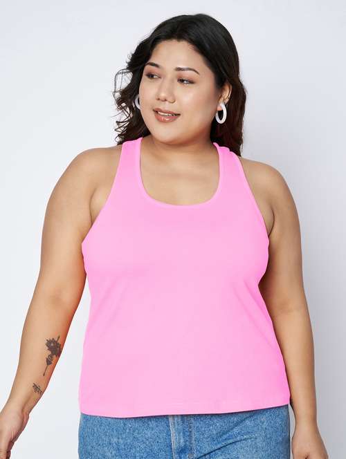women plus size solid sleeveless camisole - 22142350 - Standard Image - 0