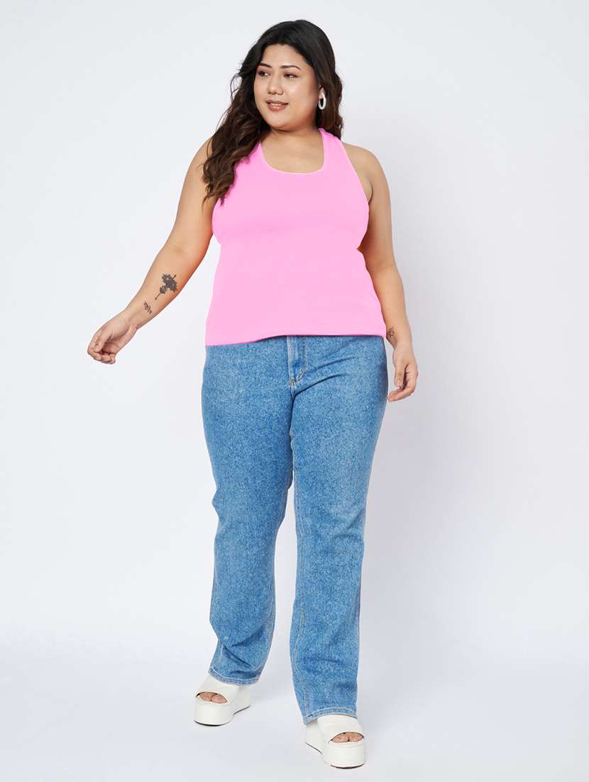 women plus size solid sleeveless camisole - 22142350 - Standard Image - 5