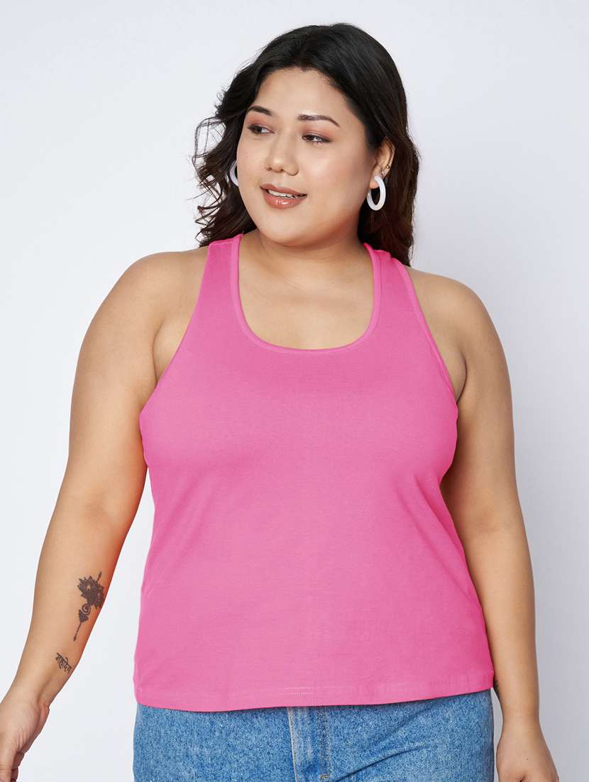 women plus size solid sleeveless camisole - 22142351 - Zoom Image - 0