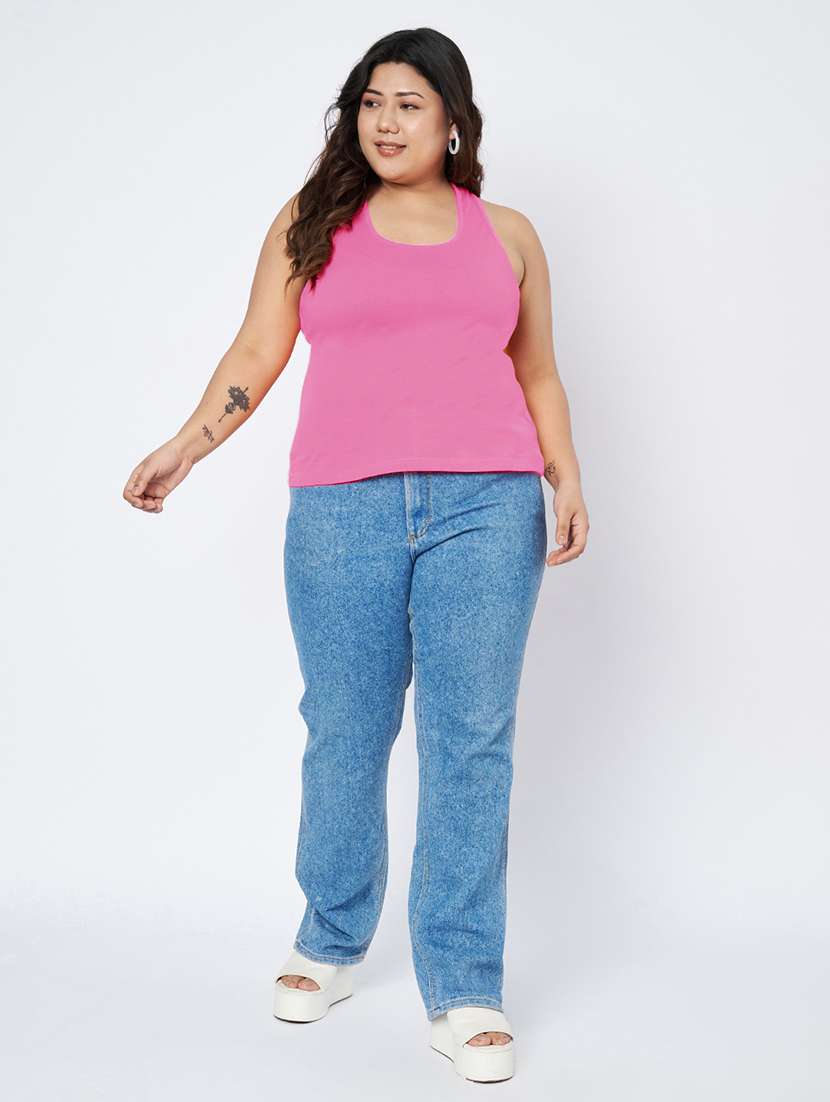 women plus size solid sleeveless camisole - 22142351 - Standard Image - 5