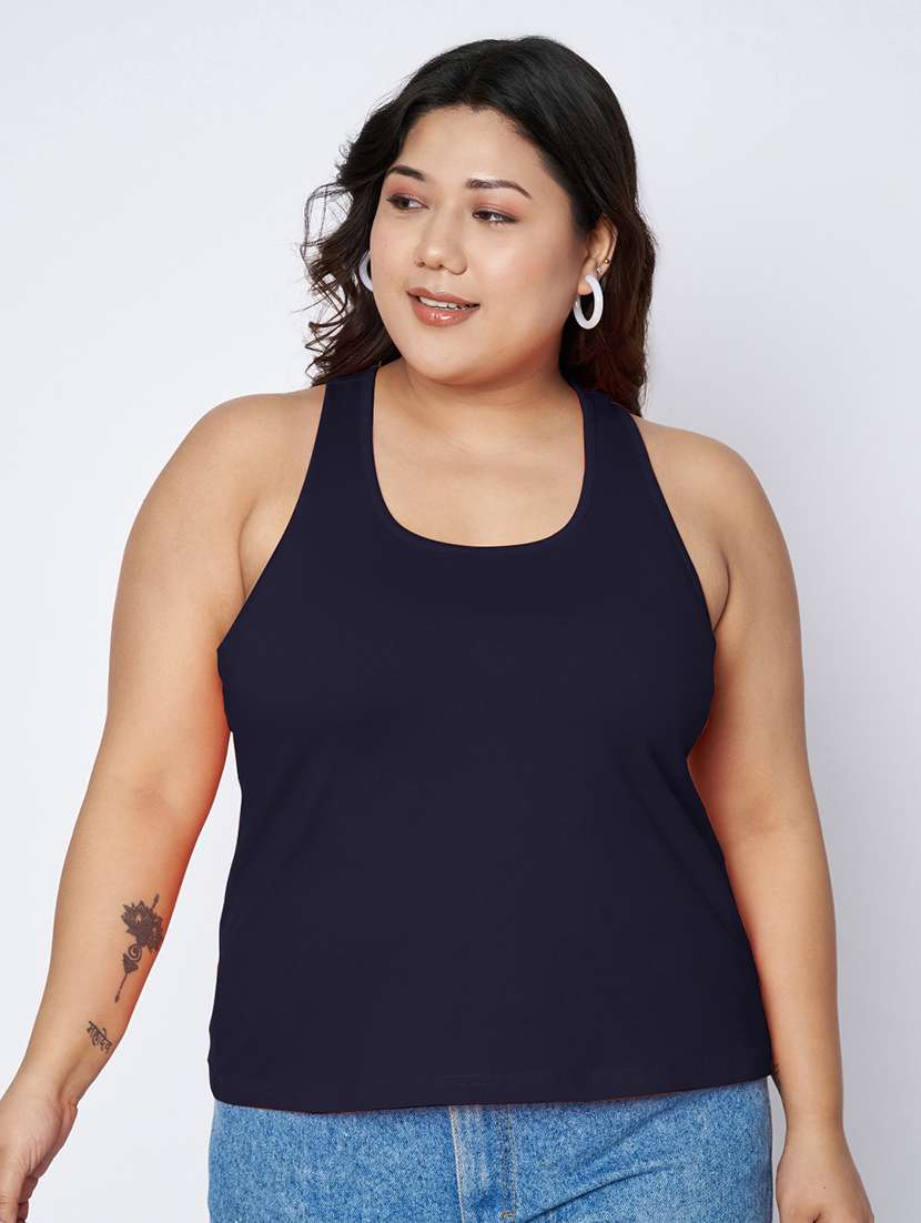 women plus size solid sleeveless camisole