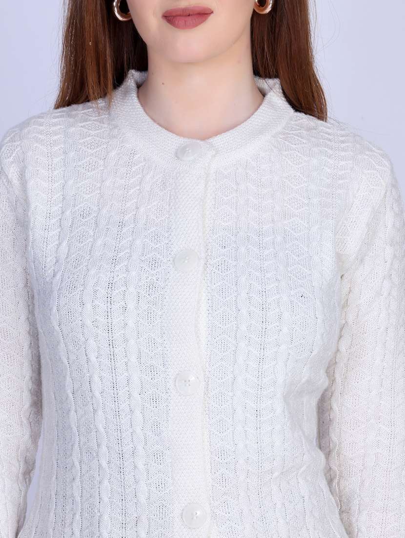 women self designed long sleeve cardigan - 22142363 - Standard Image - 5