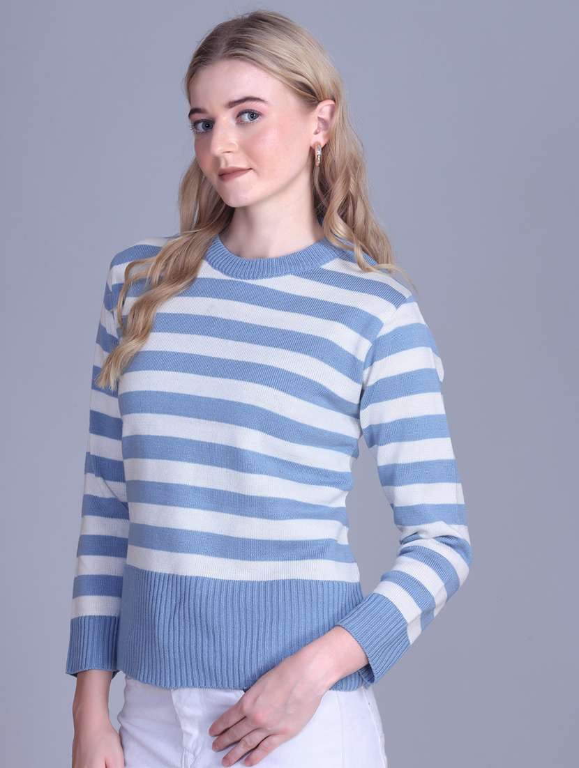 women striped long sleeve top - 22142367 - Standard Image - 3