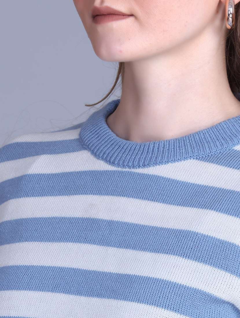 women striped long sleeve top - 22142367 - Standard Image - 5