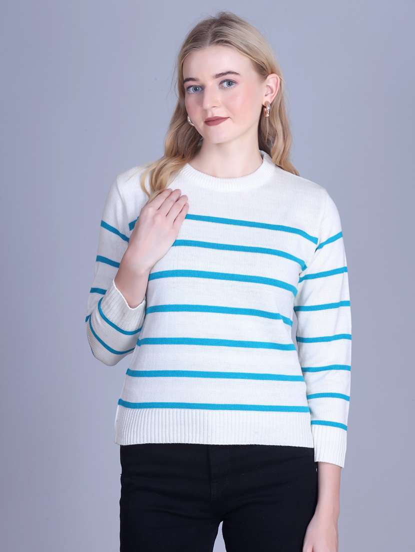 women striped long sleeve top - 22142370 - Standard Image - 3