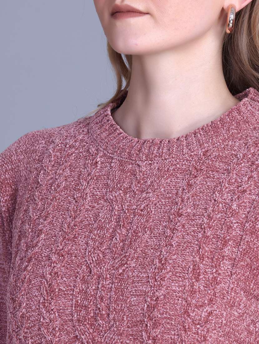 women self designed long sleeve pullover - 22142372 - Standard Image - 5