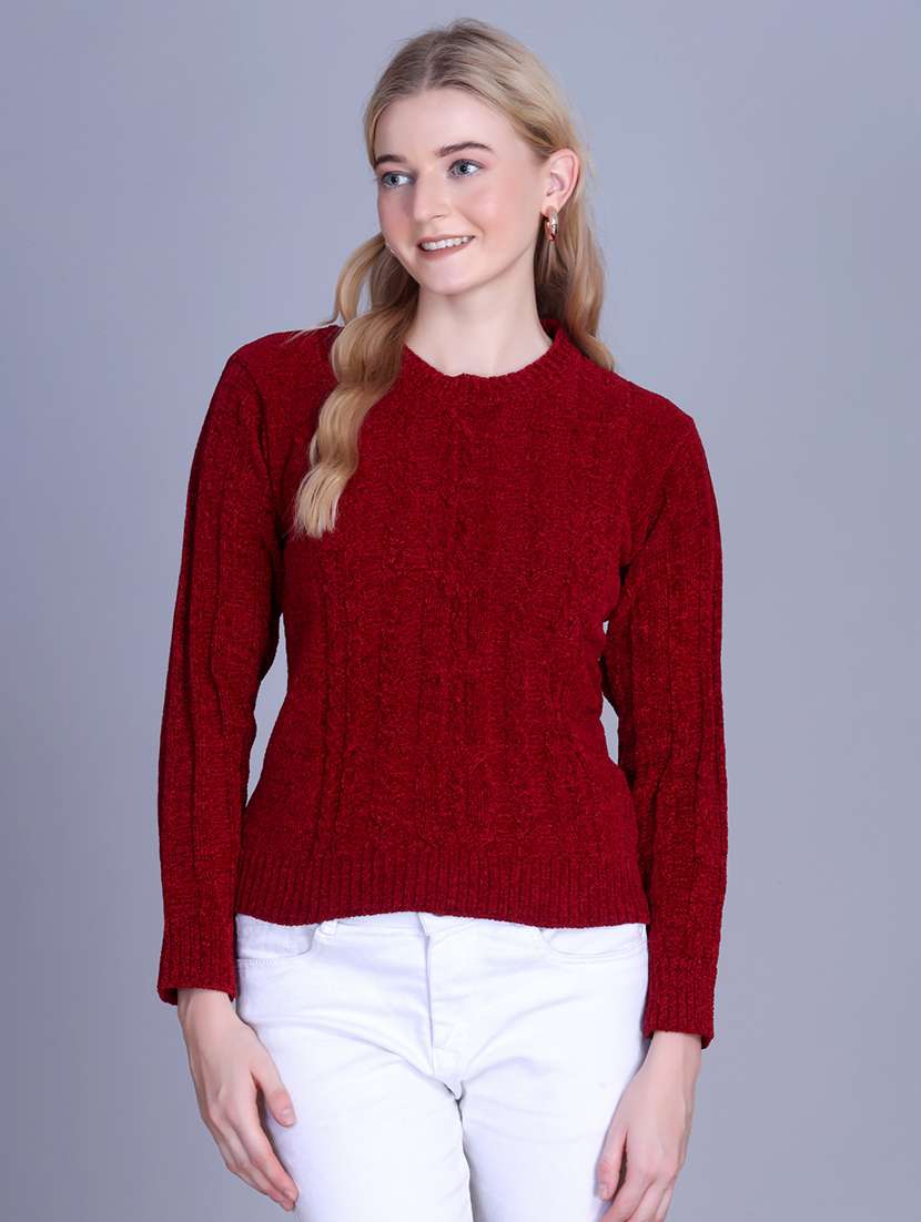 women self designed long sleeve pullover - 22142373 -  Standard Image - 3