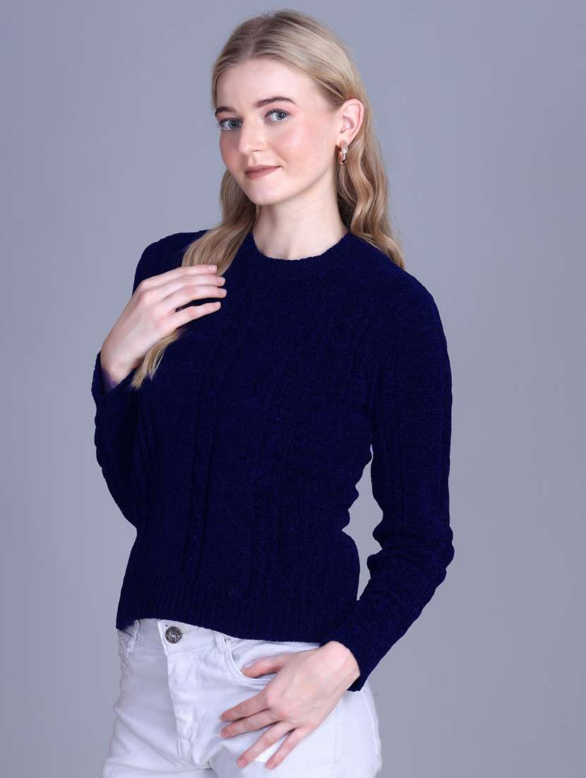 women self designed long sleeve pullover - 22142374 -  Standard Image - 3