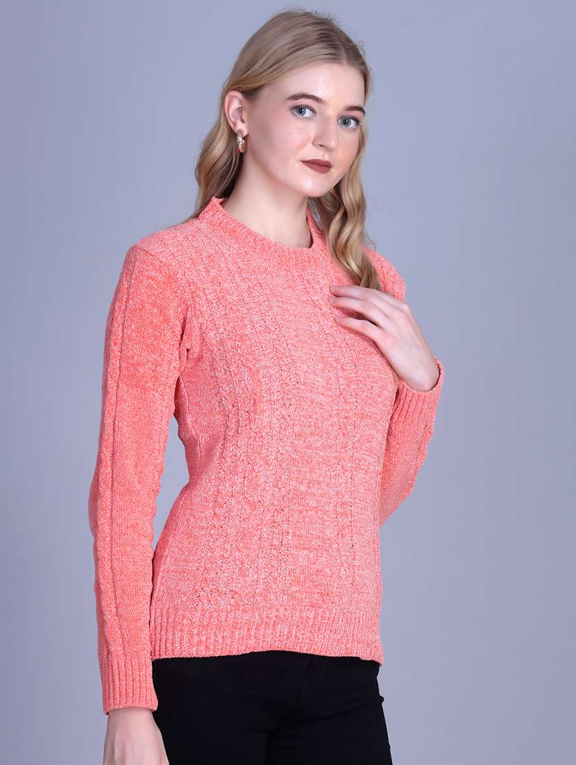 women self designed long sleeve pullover - 22142375 - Standard Image - 3