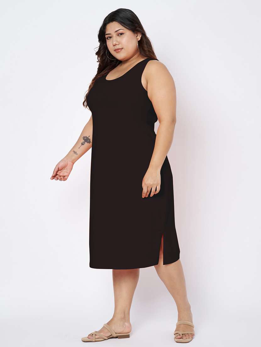 women plus size solid sleeveless sheath dress - 22142389 -  Standard Image - 3