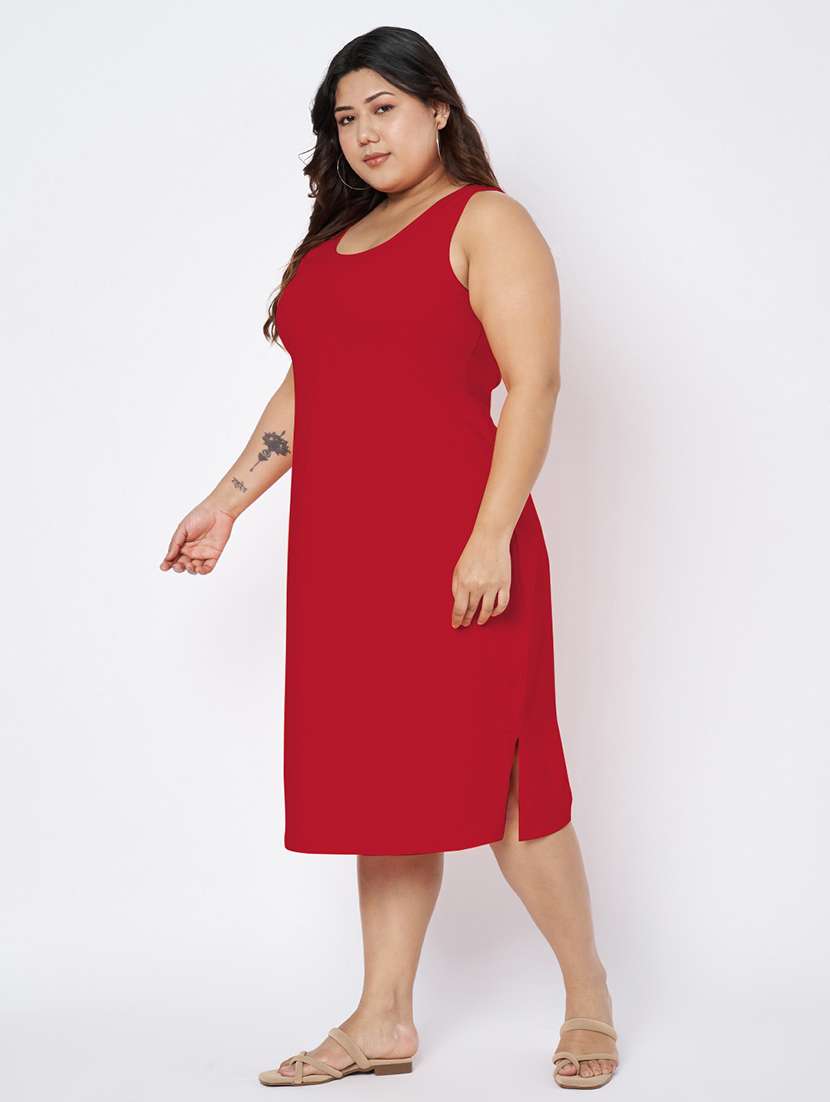 women plus size solid sleeveless sheath dress - 22142393 -  Standard Image - 3