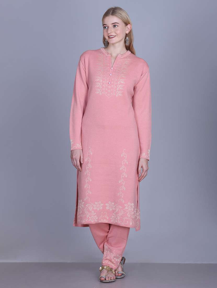 women self design long sleeve kurta pant with dupatta set - 22142407 - Standard Image - 3