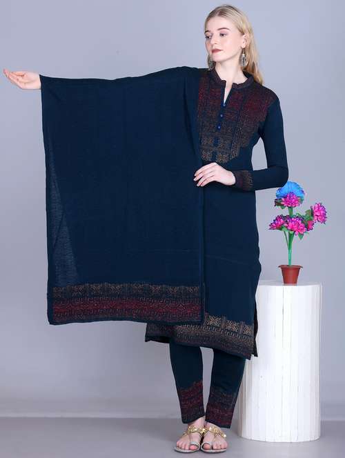 women self design long sleeve kurta pant with dupatta set - 22142408 - Standard Image - 0