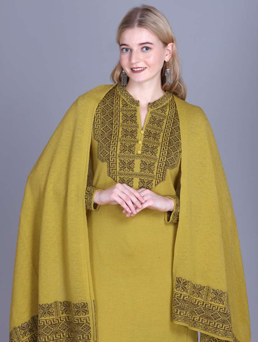 women self design long sleeve kurta pant with dupatta set - 22142409 - Standard Image - 5
