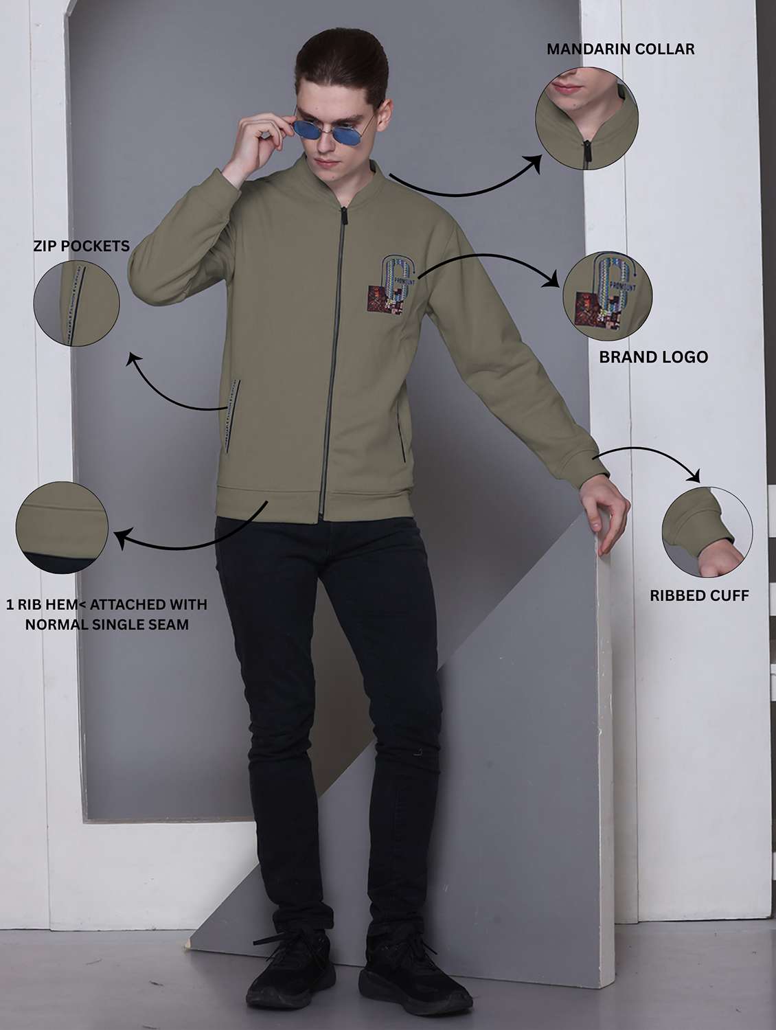 men solid long sleeve regular fit casual jacket - 22142421 -  Standard Image - 3