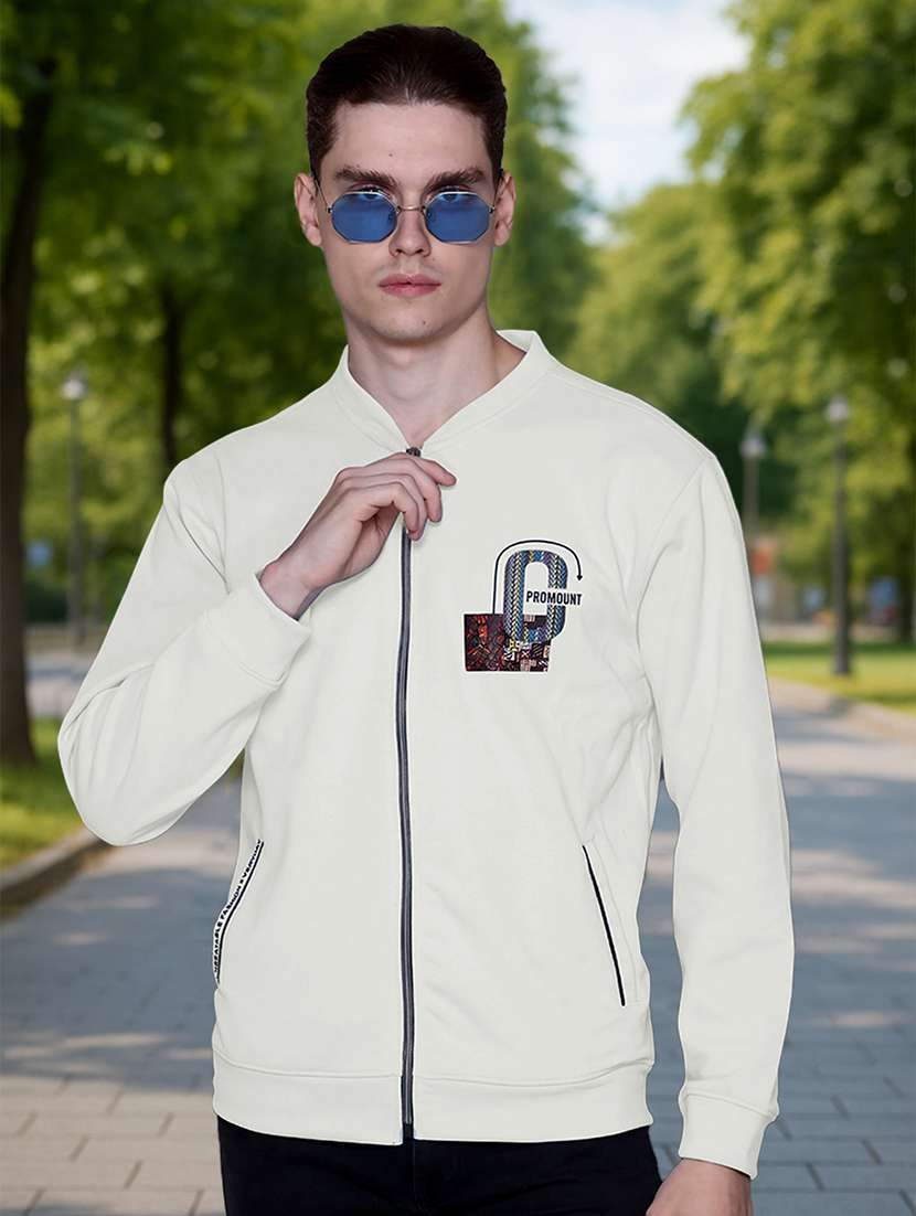 men solid long sleeve regular fit casual jacket