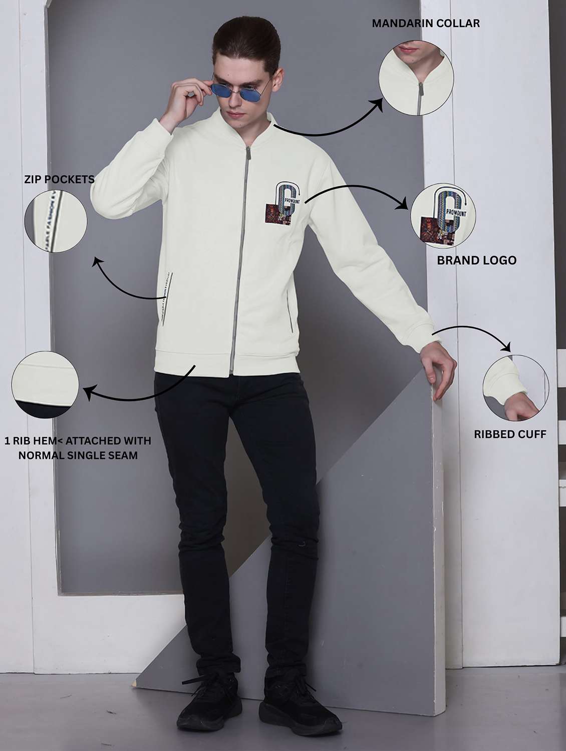 men solid long sleeve regular fit casual jacket - 22142422 -  Standard Image - 3