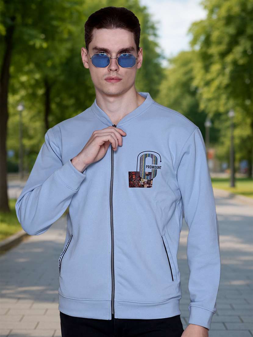 men solid long sleeve regular fit casual jacket