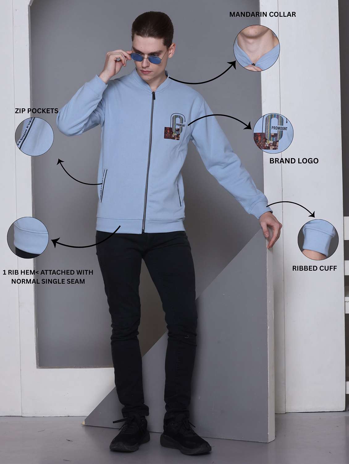 men solid long sleeve regular fit casual jacket - 22142423 -  Standard Image - 3