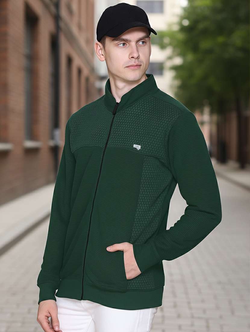 men color block long sleeve regular fit casual jacket - 22142426 - Zoom Image - 0